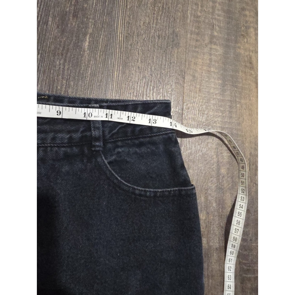 Vintage Bongo Jeans Women Size 13 Mom Jeans Black Wash Y2K Zipper Ankle - Picture 4 of 12